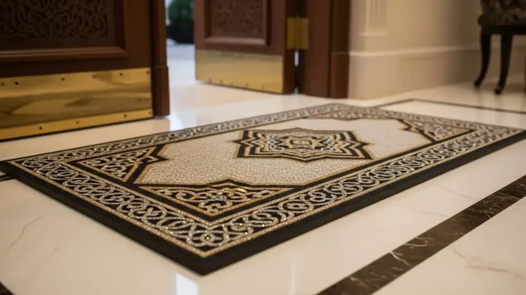 Custom entrance mat designs displayed in an online gallery