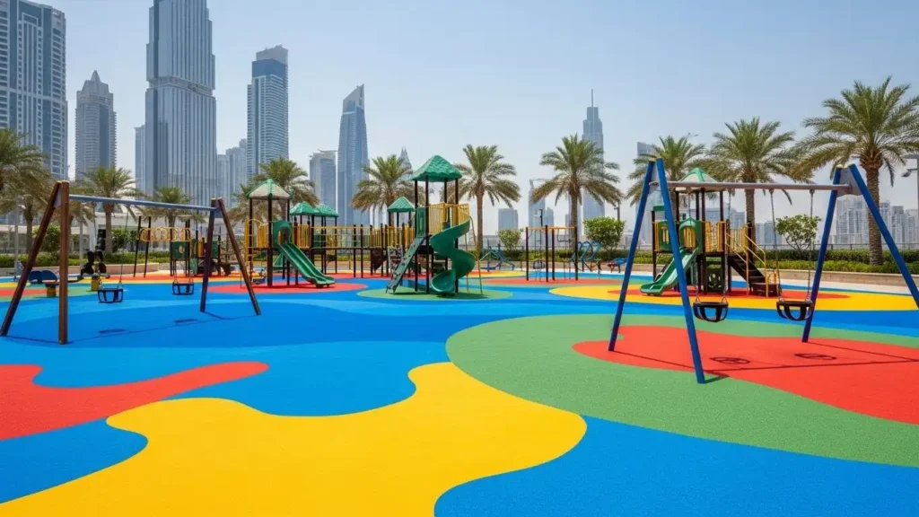 Get durable and safe EPDM rubber flooring in Dubai from Dubai Rubber Co. Perfect for gyms, kids play areas, schools, and sports flooring.