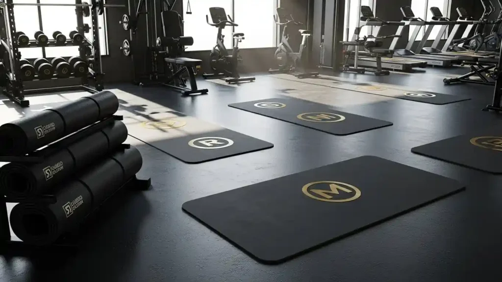 Gallery of durable and stylish gym mats installed in Dubai gyms