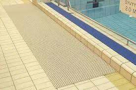 Customizable pool mats with various colors displayed in gallery