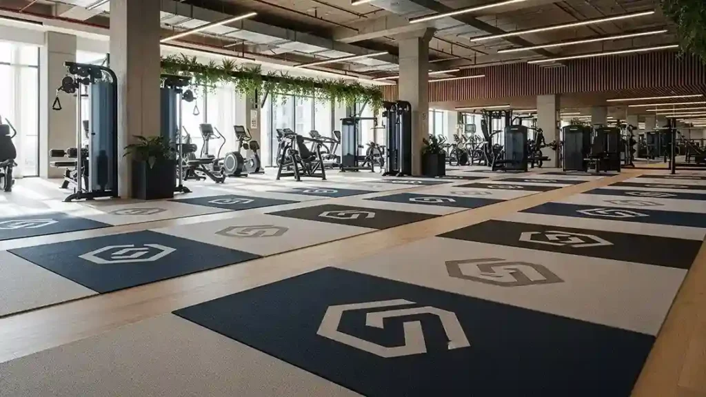 Modern gym mats installed in Dubai fitness centers