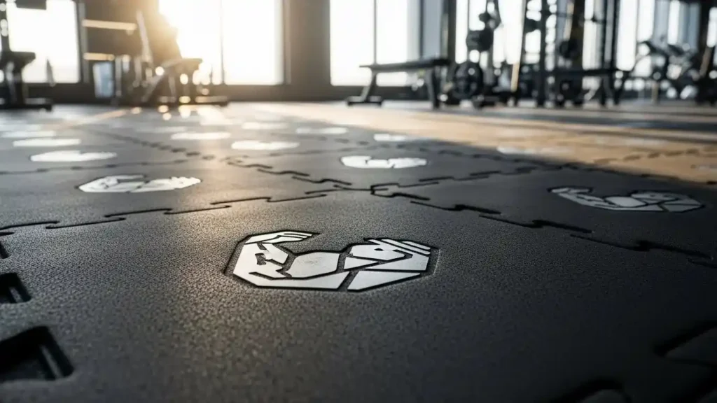 Stylish gym flooring mats featured in Dubai project gallery